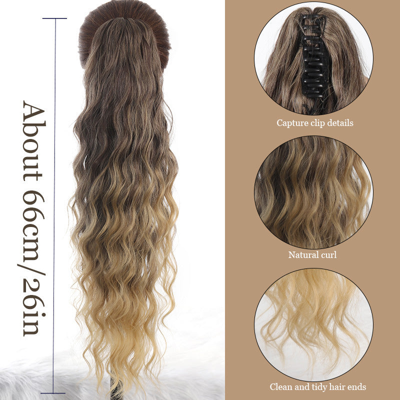 Volumizing Wavy Claw Clip Ponytail