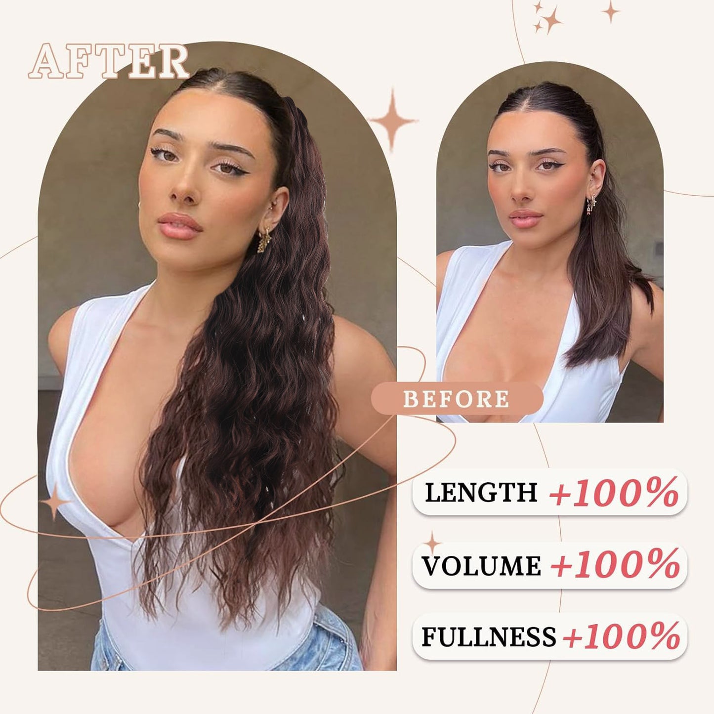 Volumizing Wavy Claw Clip Ponytail