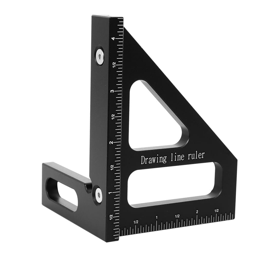 Multifunctional Aluminum Alloy 3D Square Triangle Ruler
