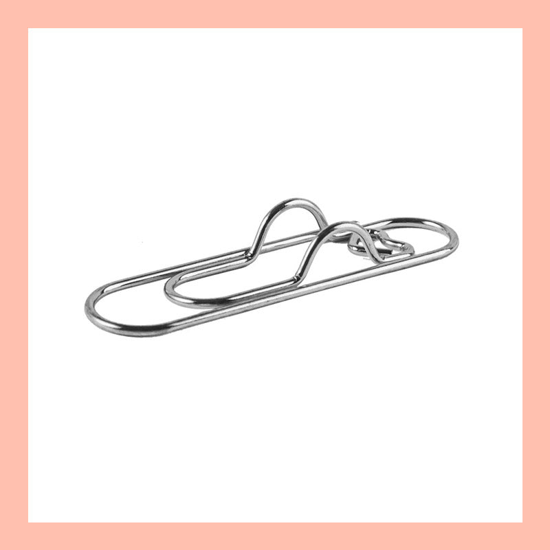 6Pcs 3 Colors Heart Pen Clip Metal Pencil Clips