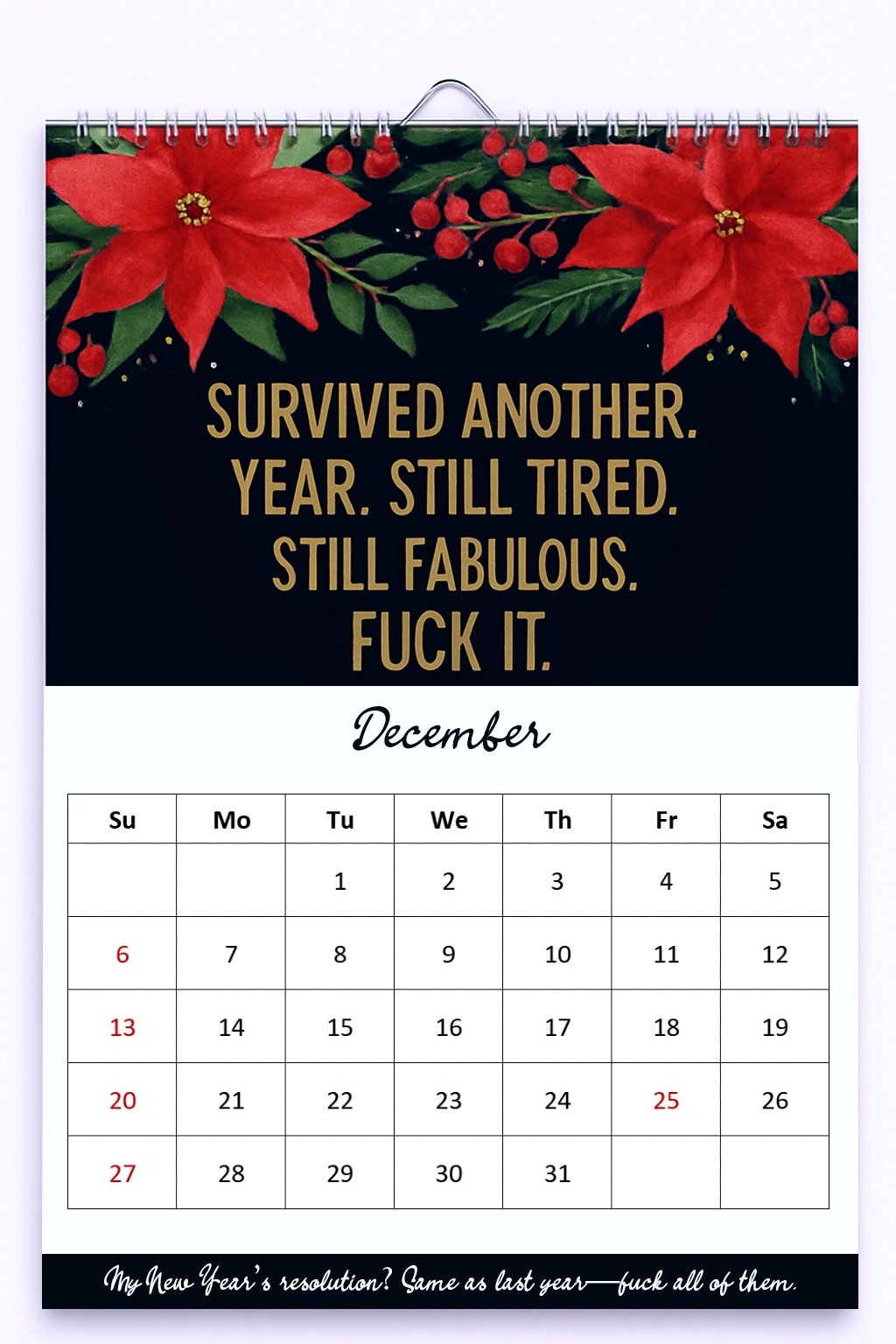 🔥LAST DAY 49% OFF💕Fuck It Again – 2026 Calendar For Women Who’ve Had Enough