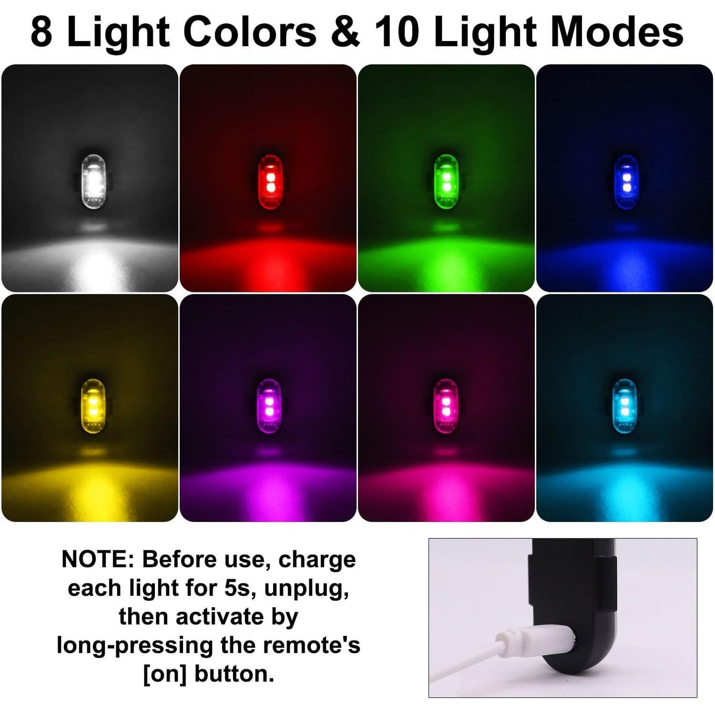 🔦 Wireless LED Strobe Lights with Remote Control
