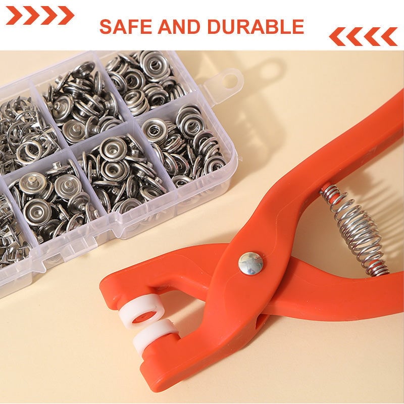 Metal Snap Buttons with Fastener Pliers Tool Kit