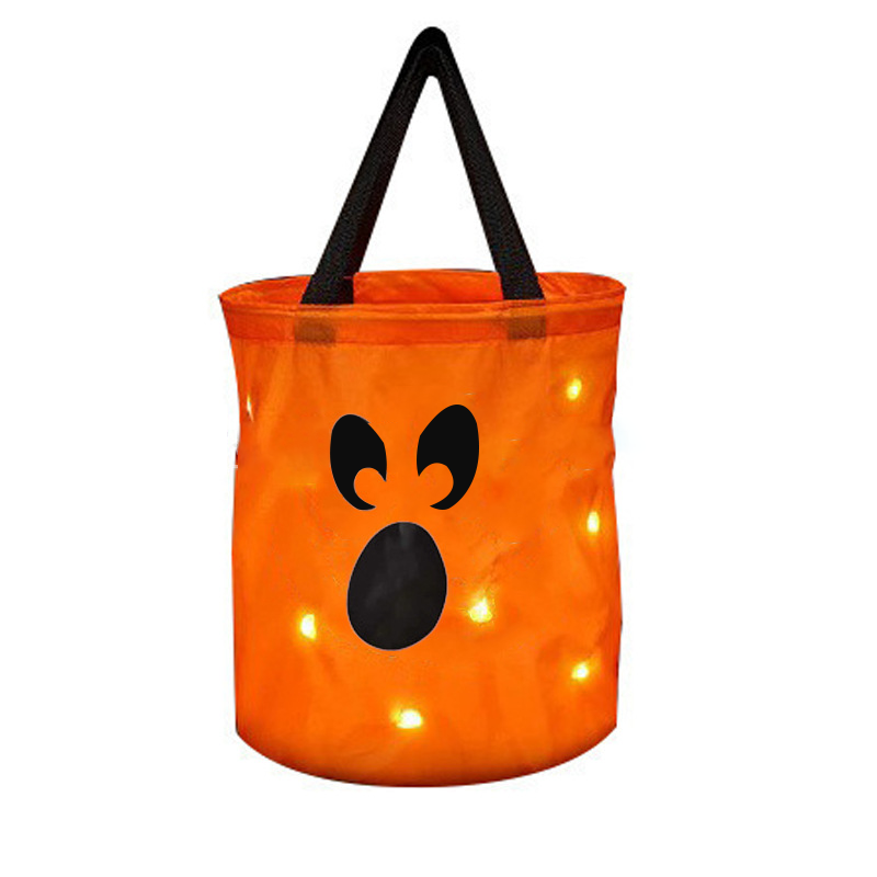 💥LAST DAY SALE 49% OFF💥 Halloween Candy Bucket with LED Lights Trick or Treat Bags for Kids and Adults Halloween Basket