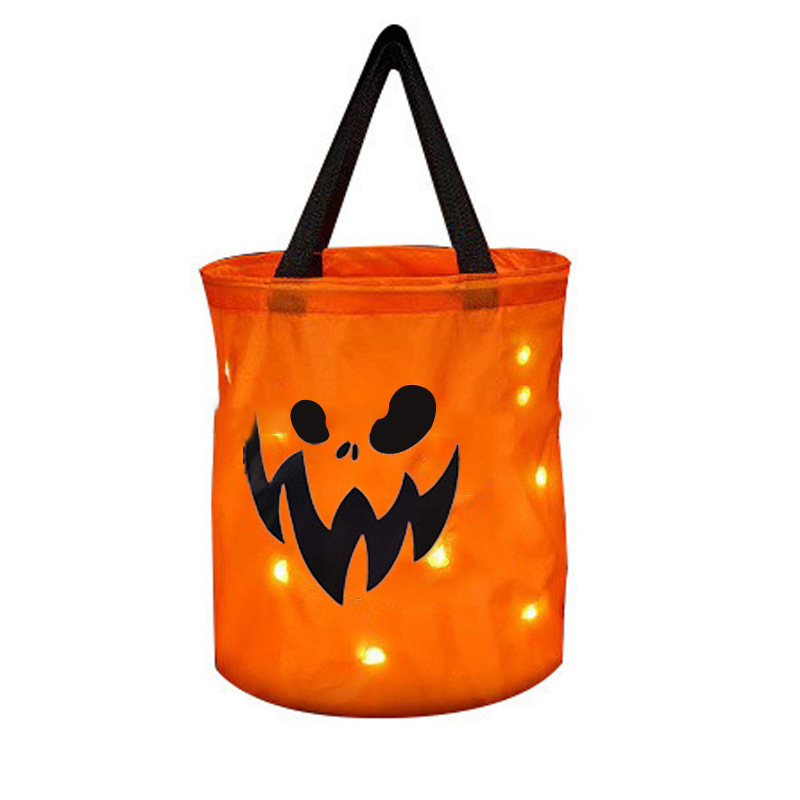 💥LAST DAY SALE 49% OFF💥 Halloween Candy Bucket with LED Lights Trick or Treat Bags for Kids and Adults Halloween Basket