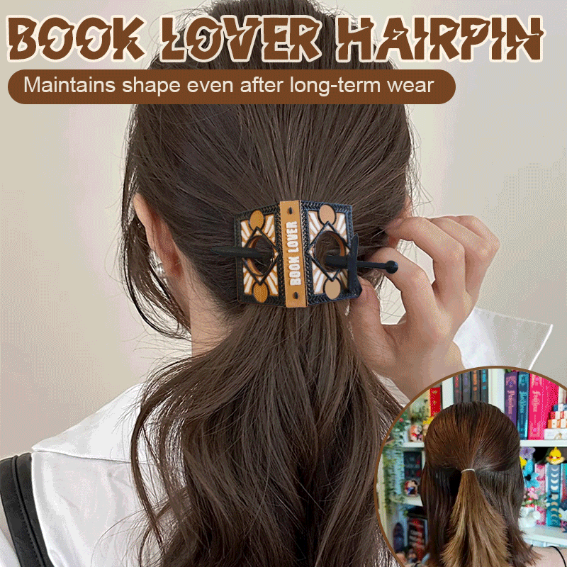 📚Book lover hairpin: A Touch of Creativity in Every Strand!