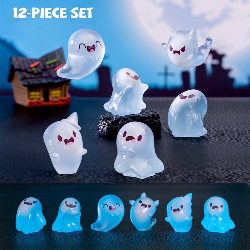 👻 Glow-in-the-Dark Mini Halloween Ghost Figurines