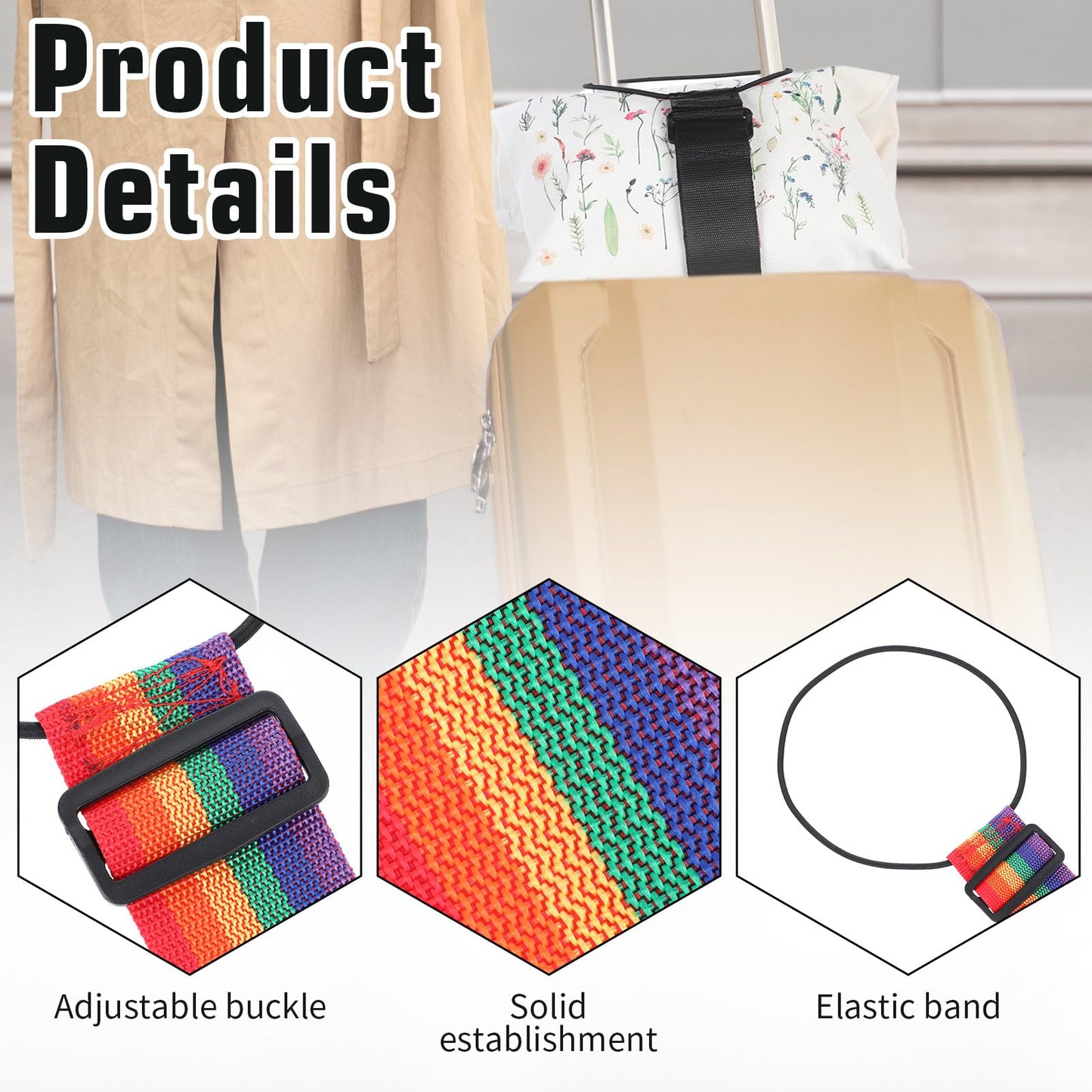 🌈Luggage Straps for Add a Bag Bungees🧳