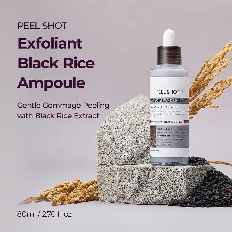 🌿Peel Shot Glow Rice Ampoule Duo - Serums for Brightening, Exfoliating, and Moisturizing🌾