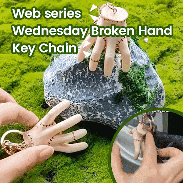 Wednesday Broken Hand Key Chain