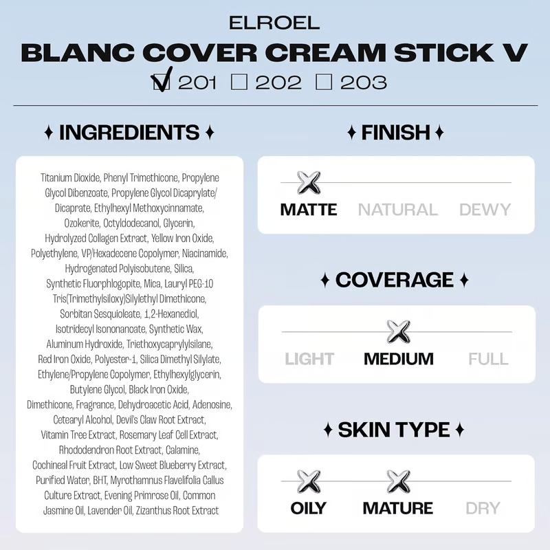 ✨ELROEL Blanc Cover Stick V!
