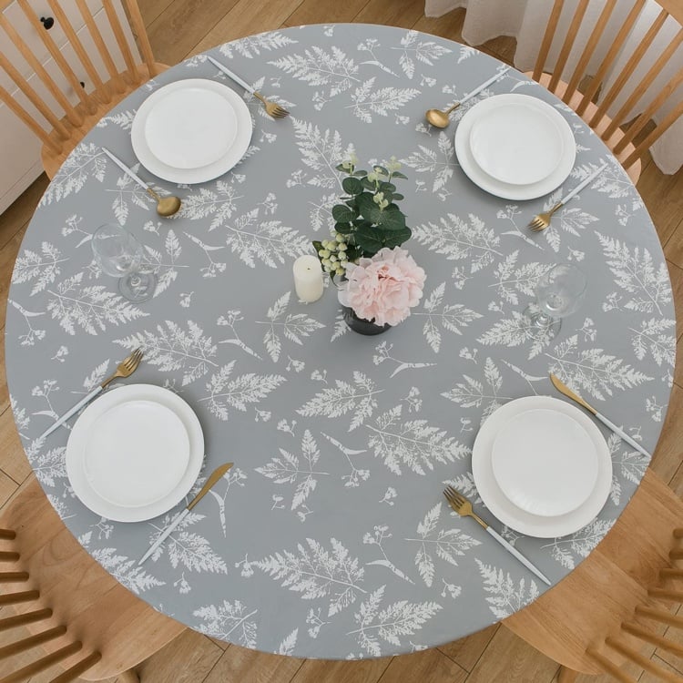 🔥Hot Sale-45% OFF❤️Round Fitted Vinyl Tablecloth with Flannel Backing