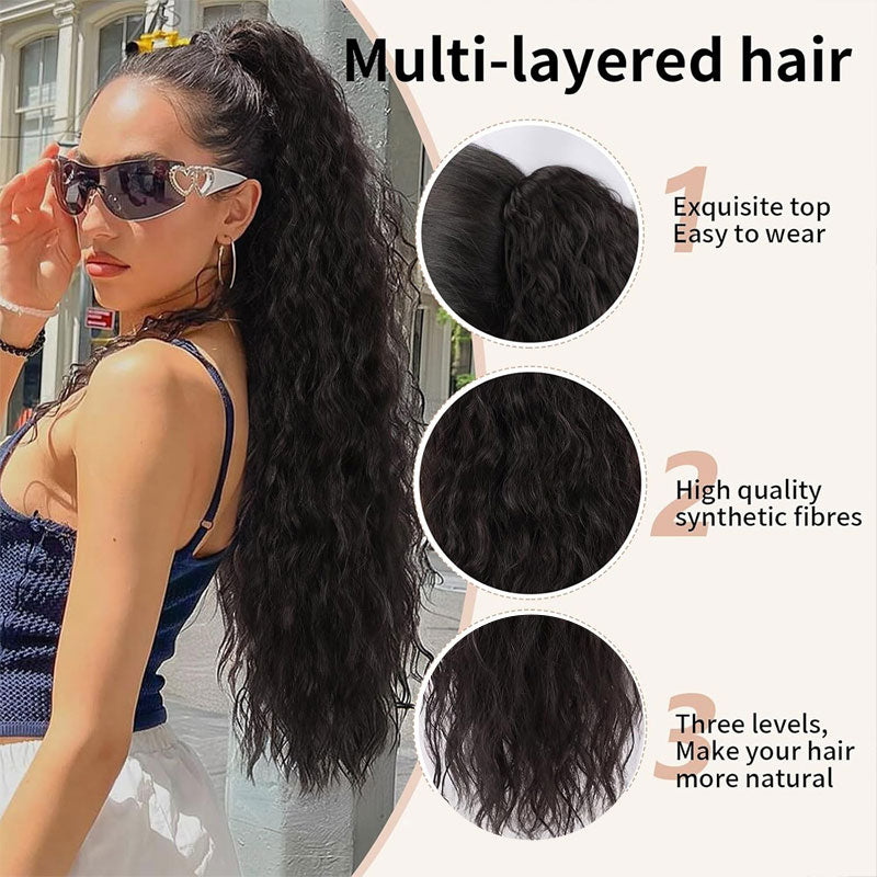 Volumizing Wavy Claw Clip Ponytail