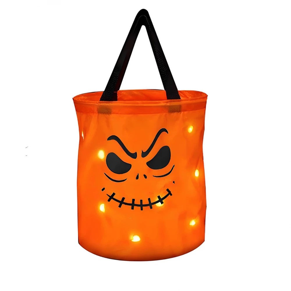 💥LAST DAY SALE 49% OFF💥 Halloween Candy Bucket with LED Lights Trick or Treat Bags for Kids and Adults Halloween Basket