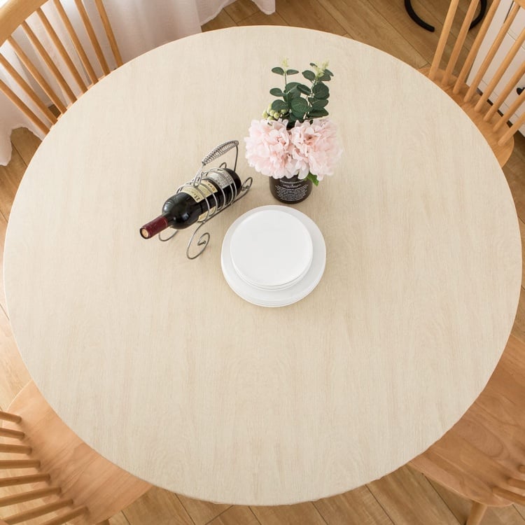 🔥Hot Sale-45% OFF❤️Round Fitted Vinyl Tablecloth with Flannel Backing
