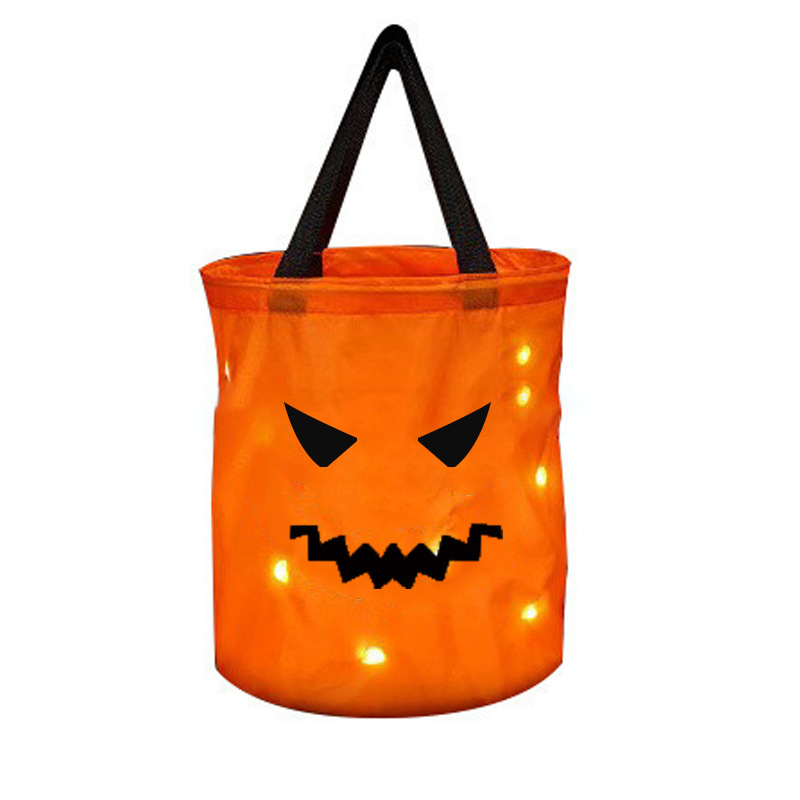 💥LAST DAY SALE 49% OFF💥 Halloween Candy Bucket with LED Lights Trick or Treat Bags for Kids and Adults Halloween Basket