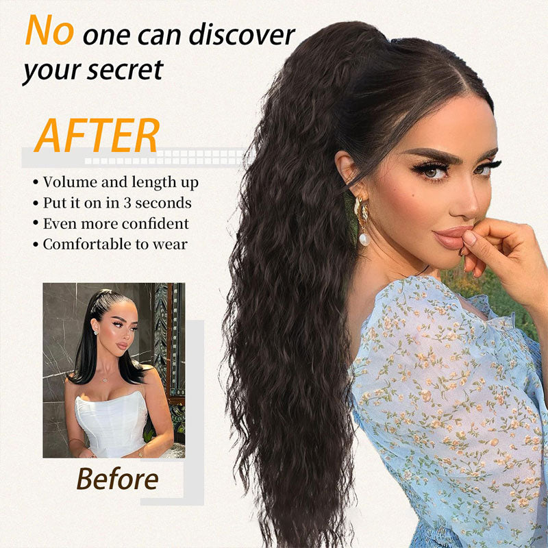 Volumizing Wavy Claw Clip Ponytail