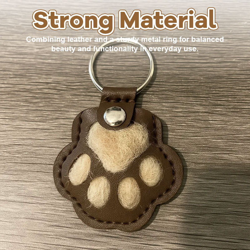 🔥🐾 Memory Paw Leather Keychain