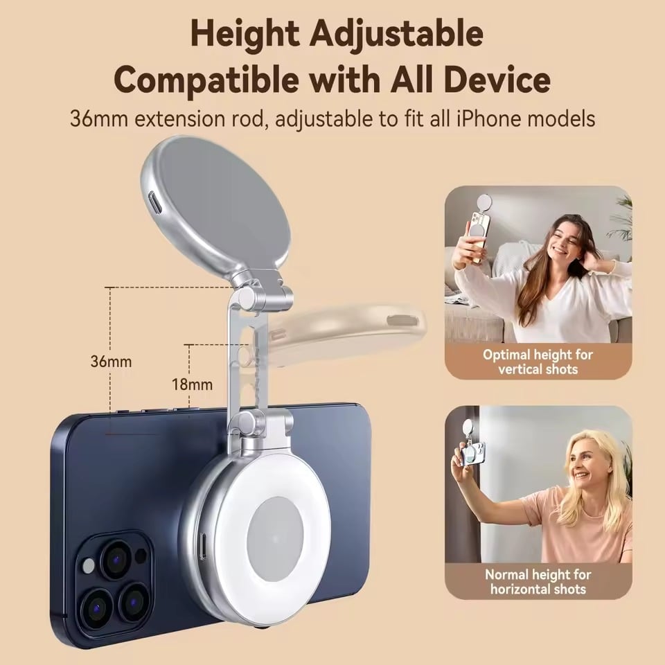 💥 SALE 30% OFF-3-in-1 Magnetic Beauty Selfie Light for Phones