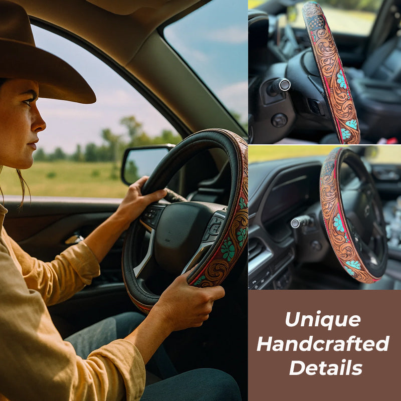 🎯 Buy 2 Only 29.99🎯Retro Western Cowboy Car Universal Steering Wheel Cover