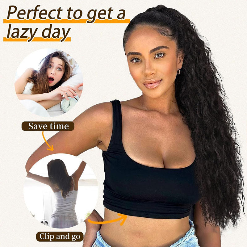 Volumizing Wavy Claw Clip Ponytail