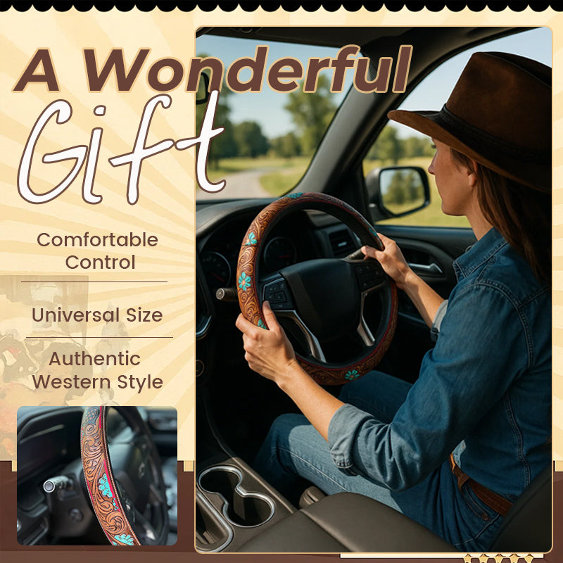 🎯 Buy 2 Only 29.99🎯Retro Western Cowboy Car Universal Steering Wheel Cover