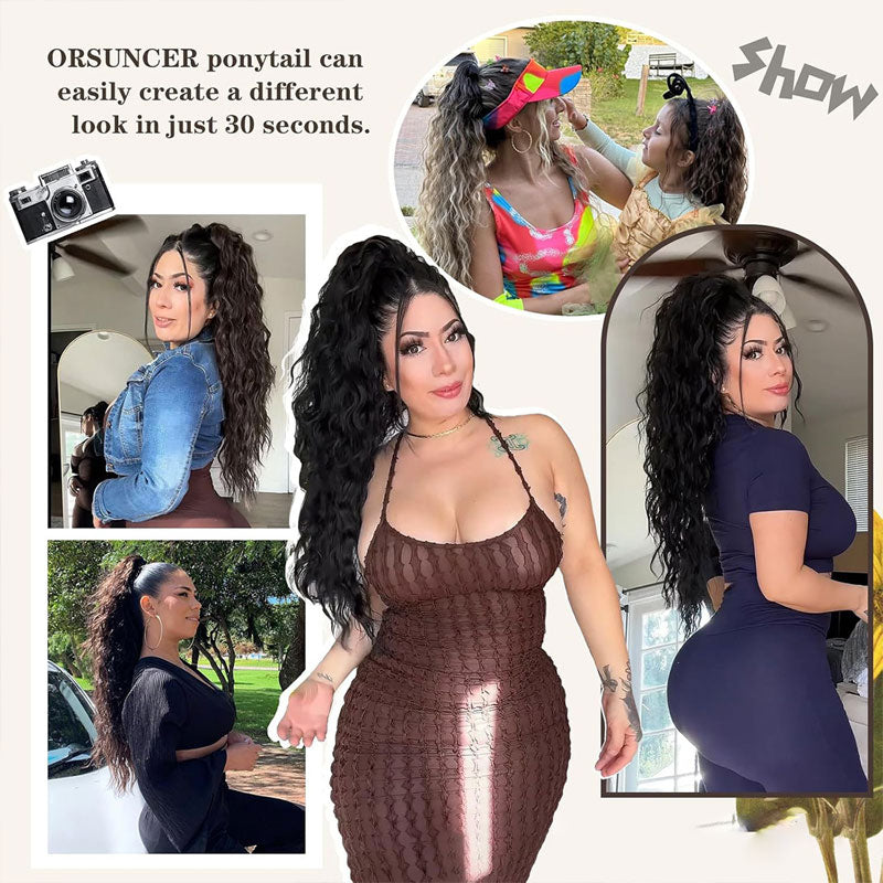 Volumizing Wavy Claw Clip Ponytail