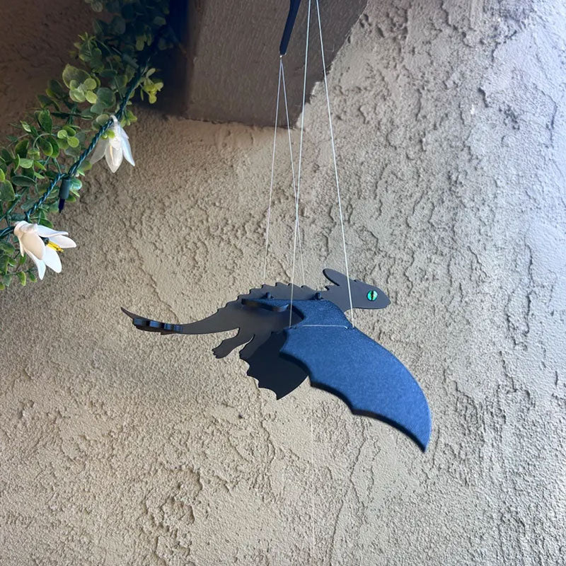 Flying Bat Duo — Hanging Halloween Mobile Set