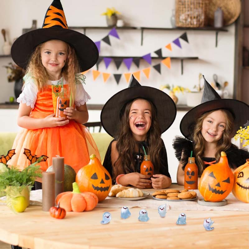 👻 Glow-in-the-Dark Mini Halloween Ghost Figurines