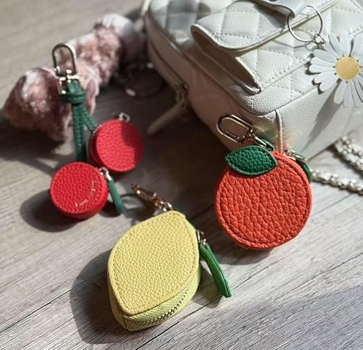 🍋 Mini Coin Purse – Cute Keychain Wallet for Girls