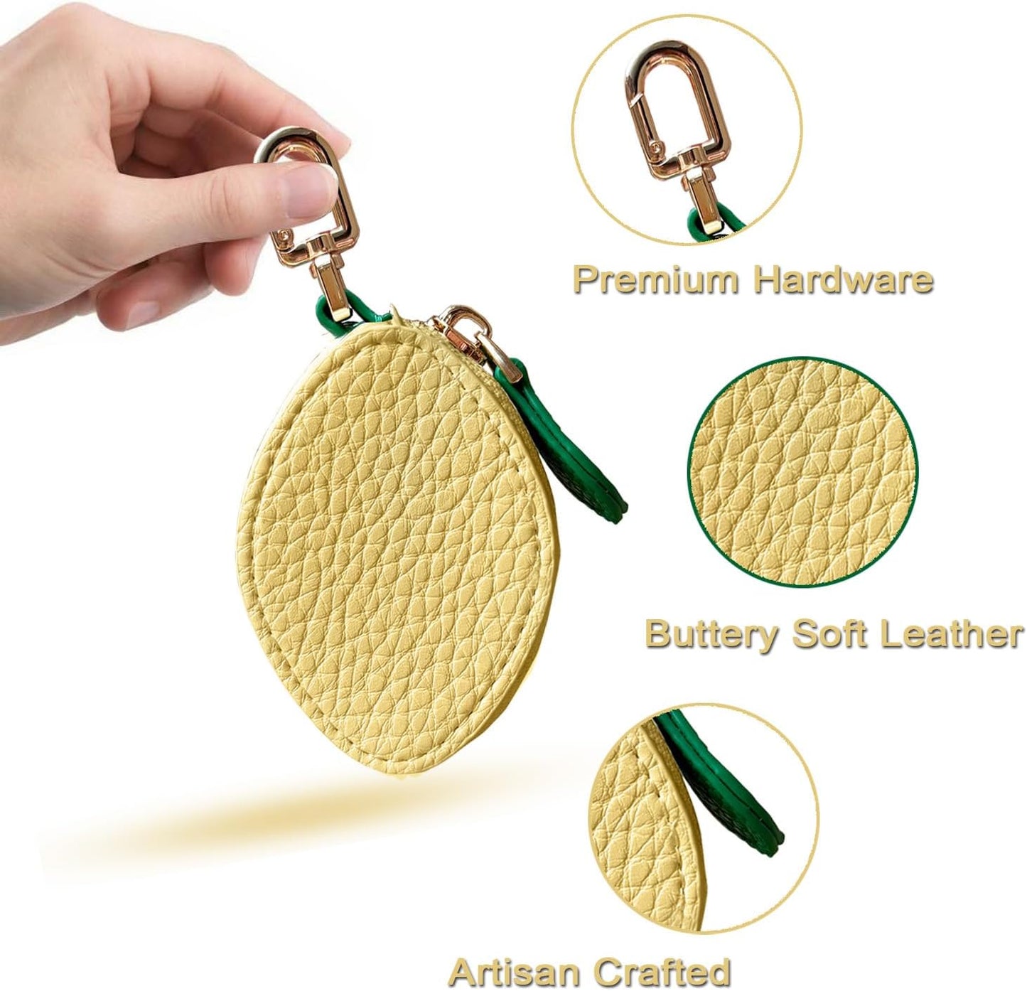 🍋 Mini Coin Purse – Cute Keychain Wallet for Girls