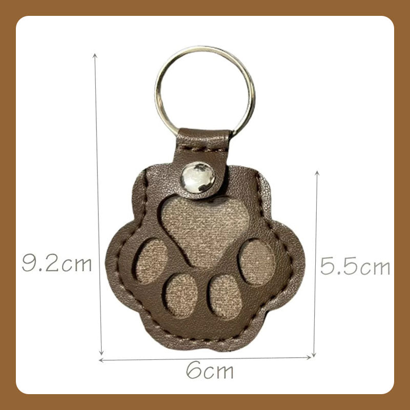 🔥🐾 Memory Paw Leather Keychain