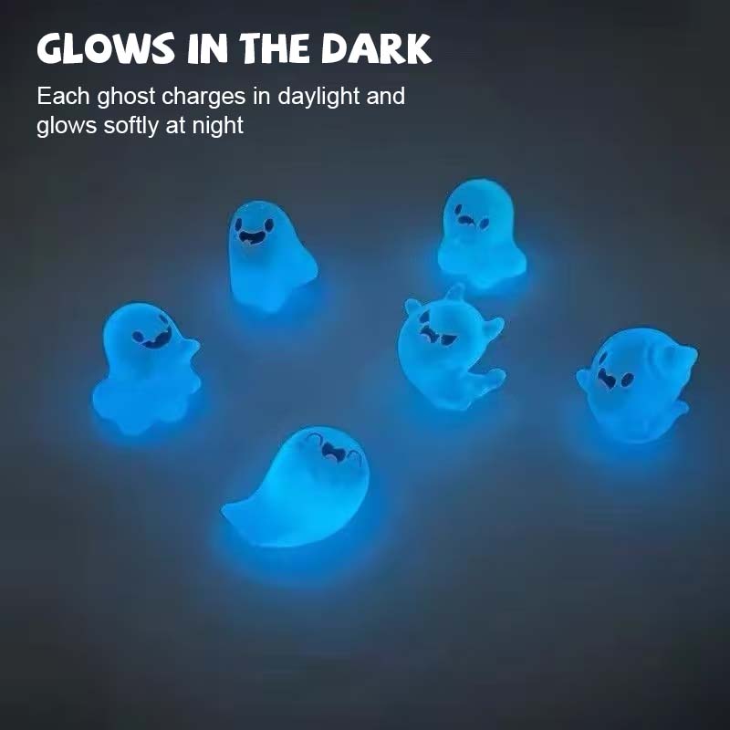 👻 Glow-in-the-Dark Mini Halloween Ghost Figurines
