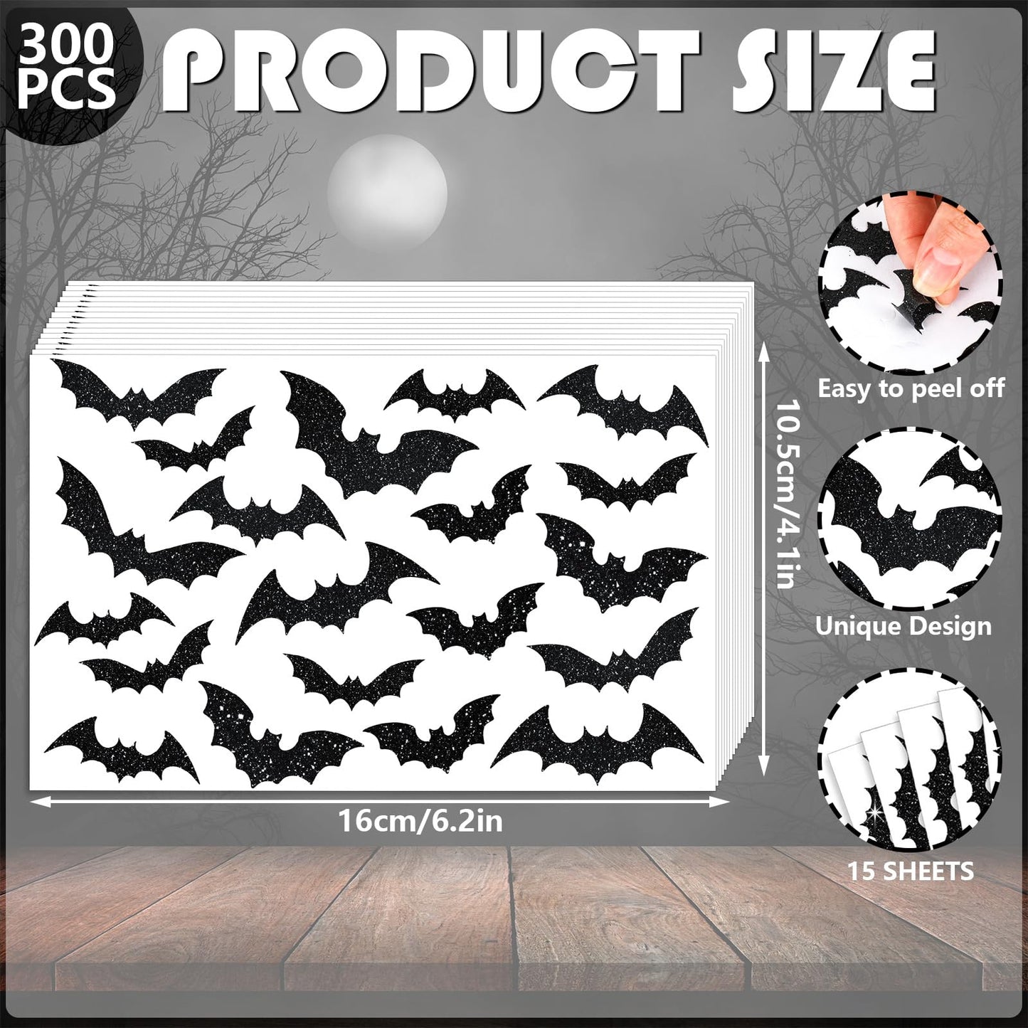 ✨This Week's Special Price $9.99💥Halloween Bat Labels Stickers