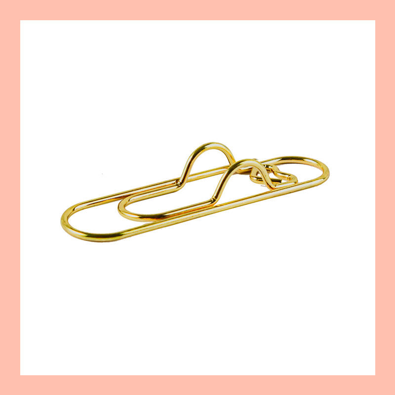 6Pcs 3 Colors Heart Pen Clip Metal Pencil Clips