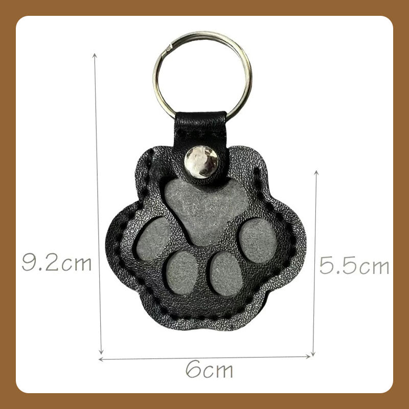 🔥🐾 Memory Paw Leather Keychain