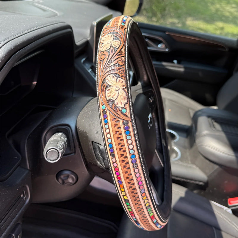 🎯 Buy 2 Only 29.99🎯Retro Western Cowboy Car Universal Steering Wheel Cover