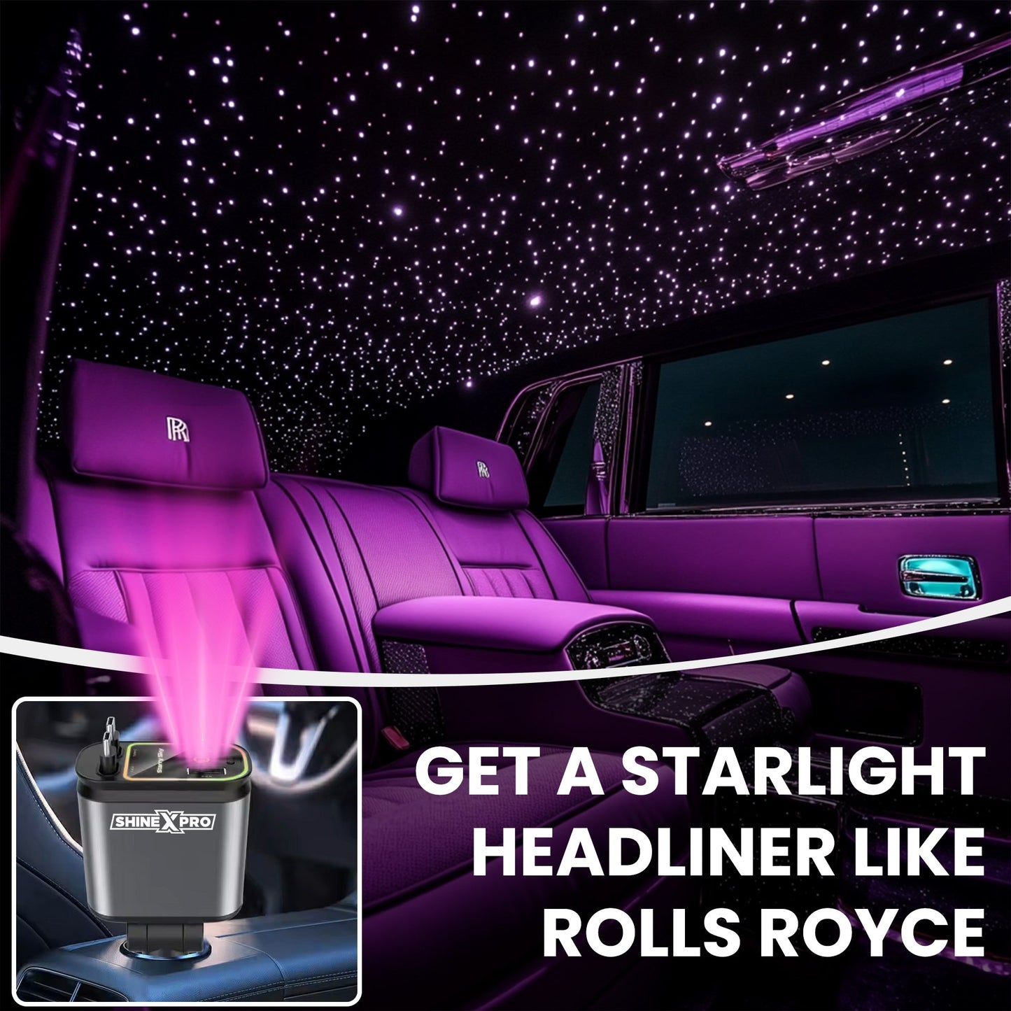 🌟4-in-1 StarLight Retractable Car Charger