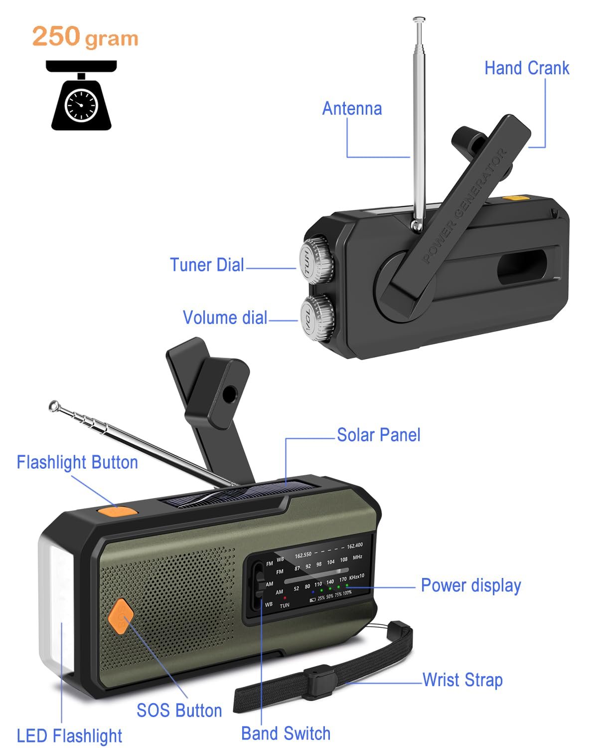 🔥Hot Sale-49% OFF🔥Hand-Crank/Solar Radio