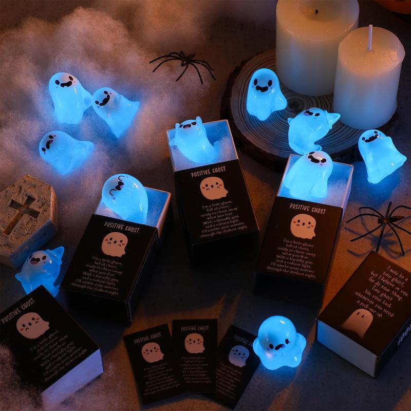 👻 Glow-in-the-Dark Mini Halloween Ghost Figurines