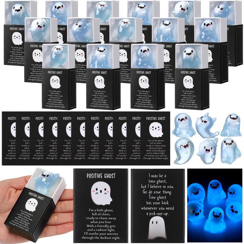 👻 Glow-in-the-Dark Mini Halloween Ghost Figurines