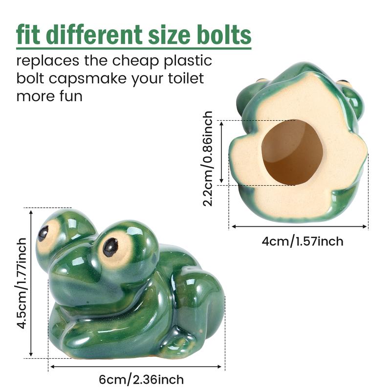 🐸✨ Cute Frog Toilet Bolt Covers