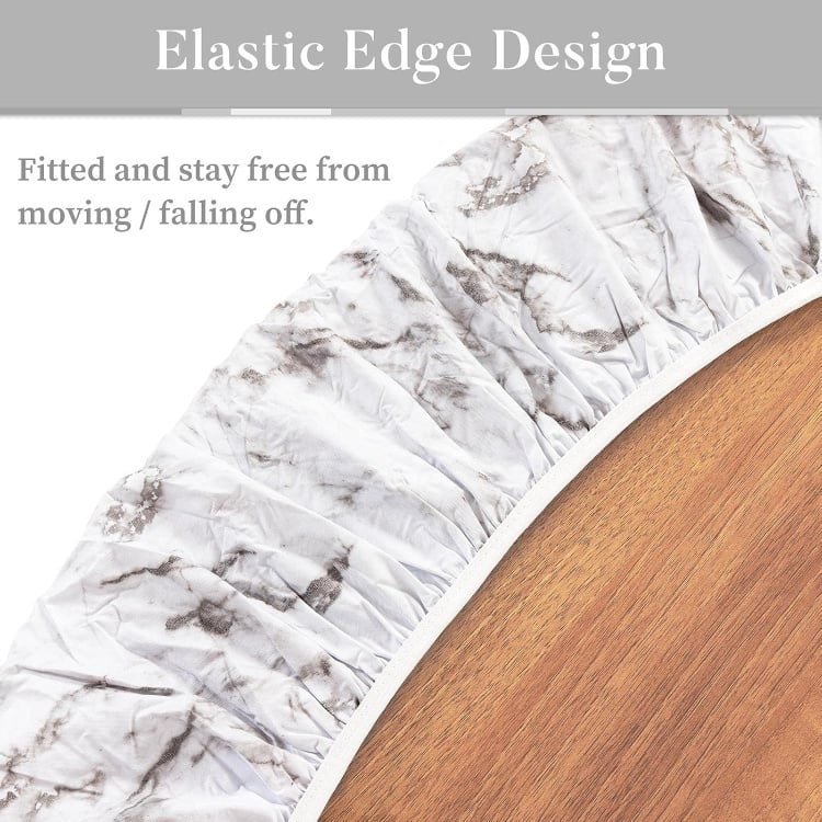 🔥Hot Sale-45% OFF❤️Round Fitted Vinyl Tablecloth with Flannel Backing