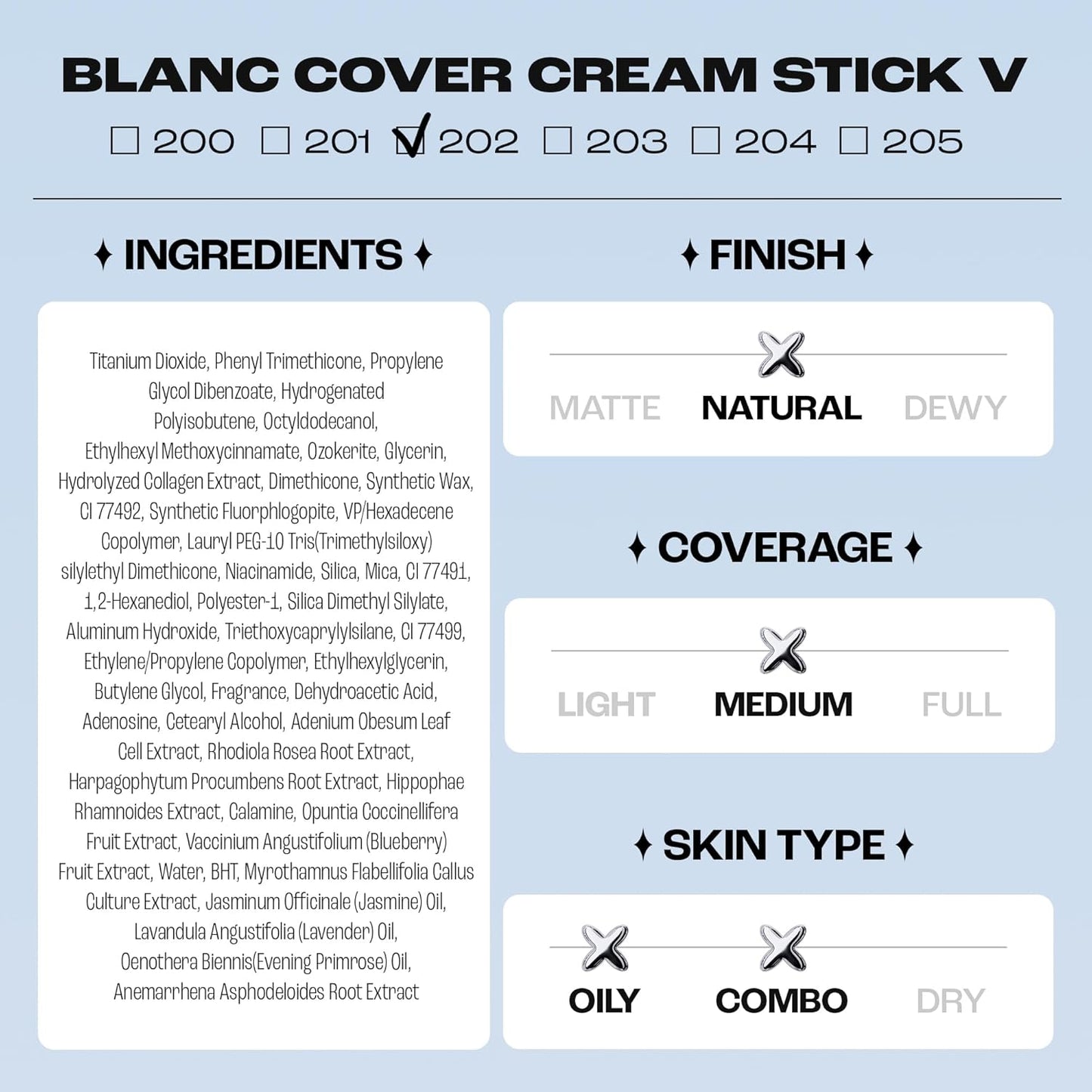 🎉Buy 3 Get 1 Free🍃 BLANC Cover Cream Stick V White