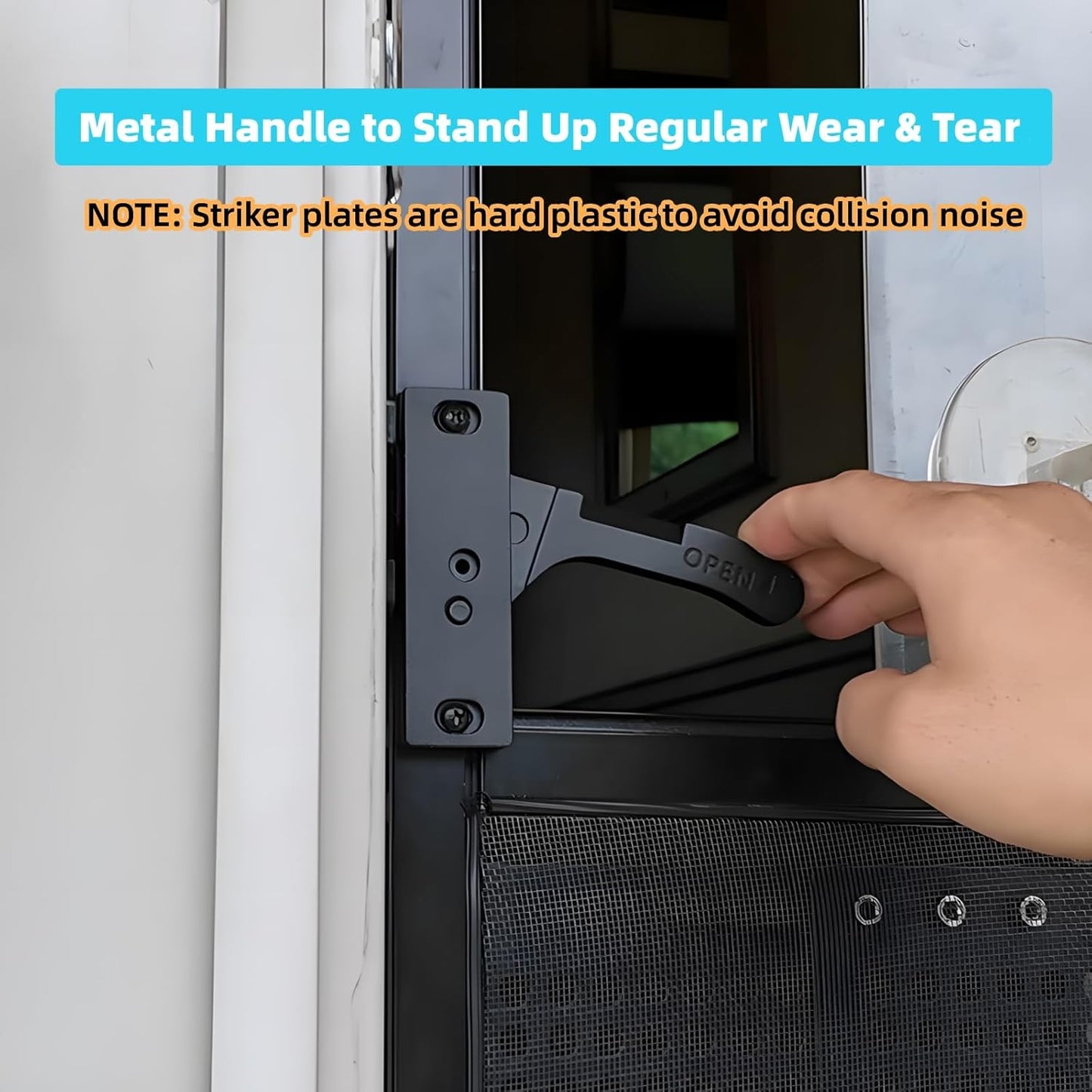🚗Aluminum RV Screen Door Handle Replacement Latch Kit