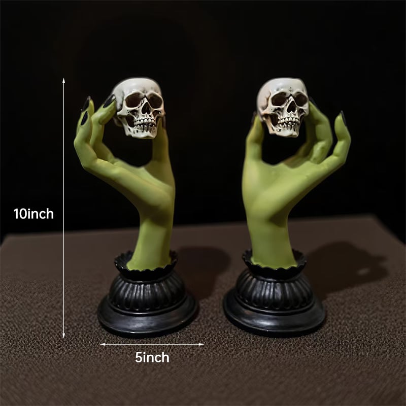 🕯️ Witch Hand Skull Candle Holder – Haunting Gothic Decor ✨