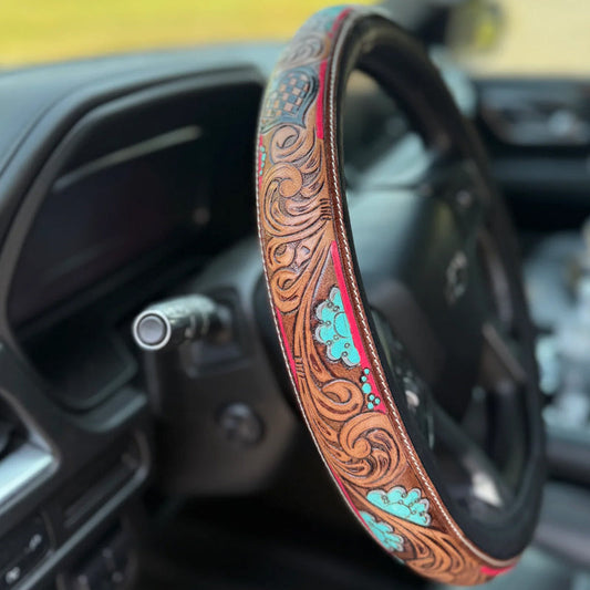🎯 Buy 2 Only 29.99🎯Retro Western Cowboy Car Universal Steering Wheel Cover