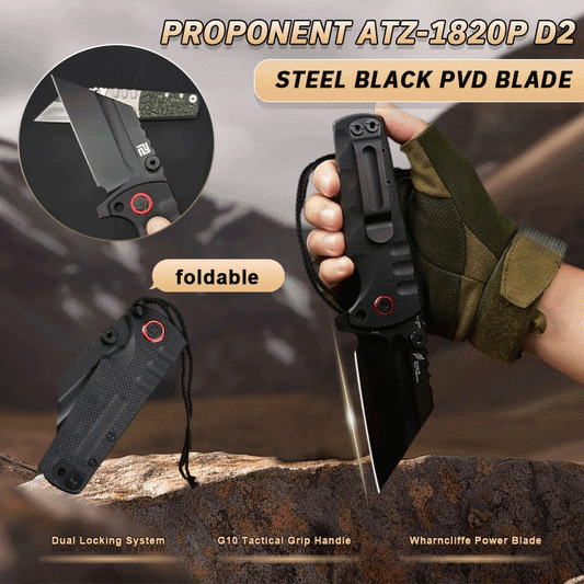 🔥 Last Day 49% OFF 🔥PROPONENT ATZ-1820P D2 Steel Black PVD Blade