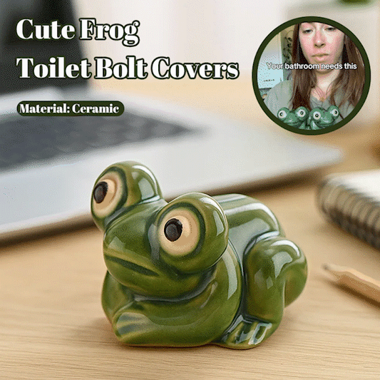 🐸✨ Cute Frog Toilet Bolt Covers