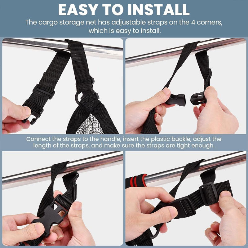 Double-Layer Car Roof Cargo Net Organizer